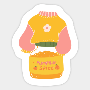 Pretty Pumpkin Spice Girl Gift for Woman and Girls Evergreen Sticker